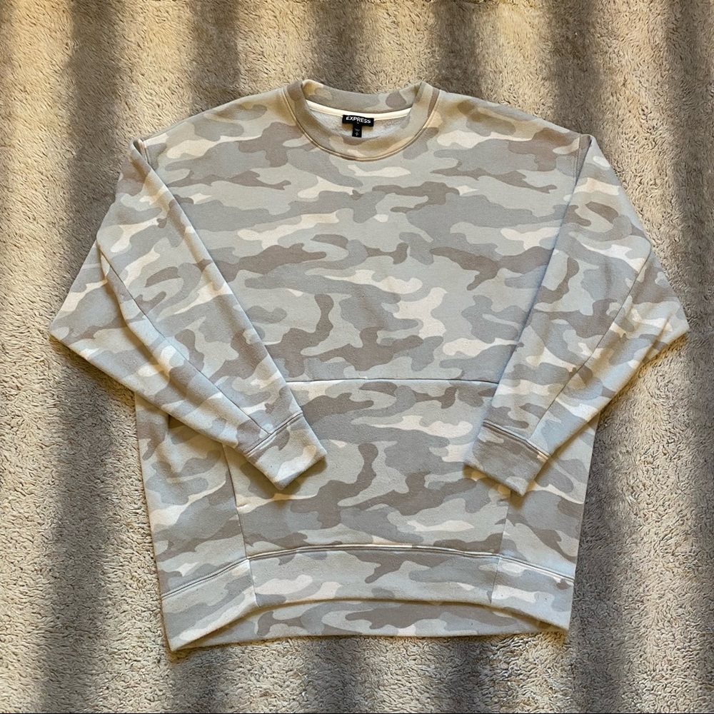 mens pullover express camo sweatshirt